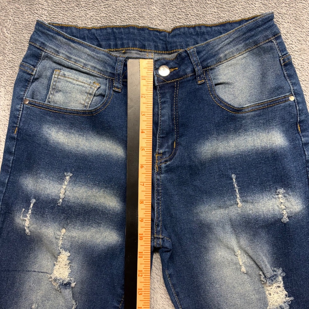 Unbranded‎ Distressed Skinny Jeans Women Size 32 Blue Good Faded Streetwea - Picture 8 of 15
